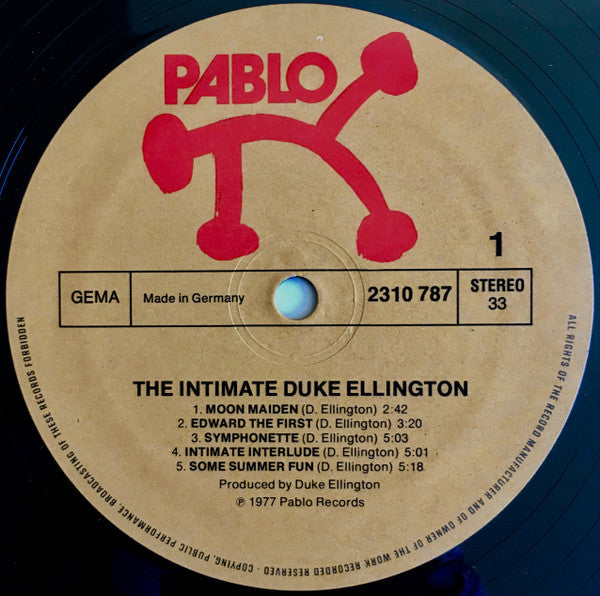 Duke Ellington - The Intimate Ellington (Vinyl, LP) Very Good Plus (VG+) / Very Good (VG)