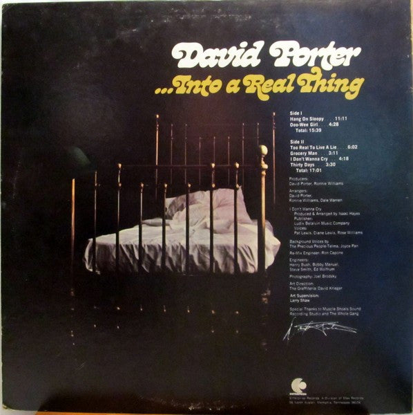 David Porter - ...Into A Real Thing (Vinyl, LP, Album, Promo, Stereo) Very Good Plus (VG+) / Very Good (VG)