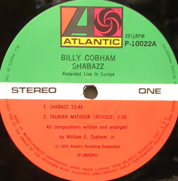 Billy Cobham - Shabazz (Vinyl, LP, Album) Near Mint (NM or M-) / Good Plus (G+)