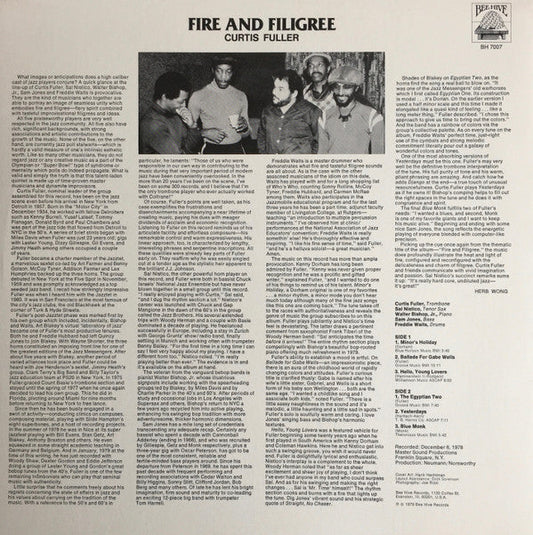 Curtis Fuller - Fire And Filigree (Vinyl, LP, Album) Very Good Plus (VG+) / Very Good Plus (VG+)