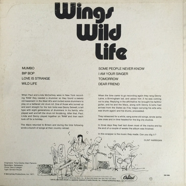 Wings (2) - Wild Life (Vinyl, LP, Album, Reissue) Very Good Plus (VG+) / Very Good (VG)