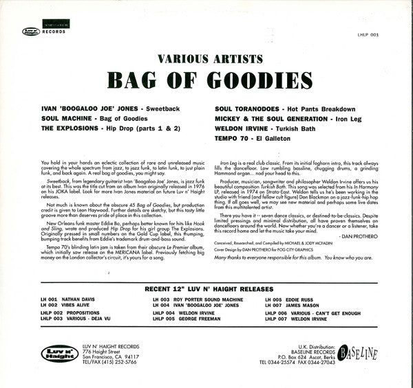 Various - Bag Of Goodies (Vinyl, LP, Compilation, Reissue) Good Plus (G+) / Very Good (VG)