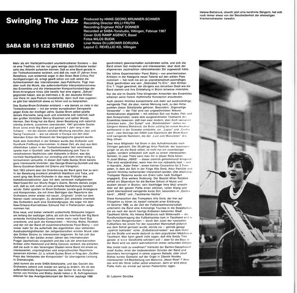 Gustav Brom Orchestra - Swinging The Jazz (Vinyl, LP, Album, Reissue) Very Good Plus (VG+) / Very Good Plus (VG+)