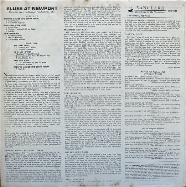 Various - Blues At Newport (Recorded Live At The Newport Folk Festival 1963) (Vinyl, LP, Album, Mono) Good Plus (G+) / Good Plus (G+)