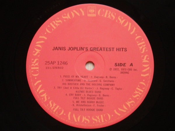 Janis Joplin - Janis Joplin's Greatest Hits (LP, Compilation, Reissue) - Near Mint (NM or M-) / Very Good Plus (VG+)