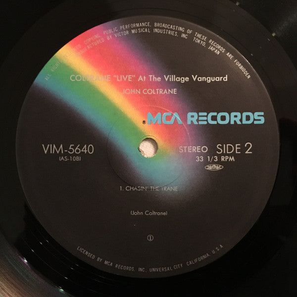 John Coltrane - "Live" At The Village Vanguard (Vinyl, LP, Album, Limited Edition, Reissue, Stereo) Near Mint (NM or M-) / Very Good Plus (VG+)
