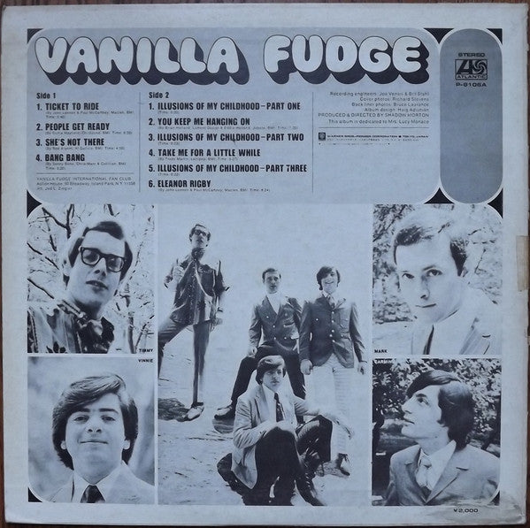 Vanilla Fudge - Vanilla Fudge (Vinyl, LP, Album, Stereo, Reissue) Very Good Plus (VG+) / Very Good (VG)
