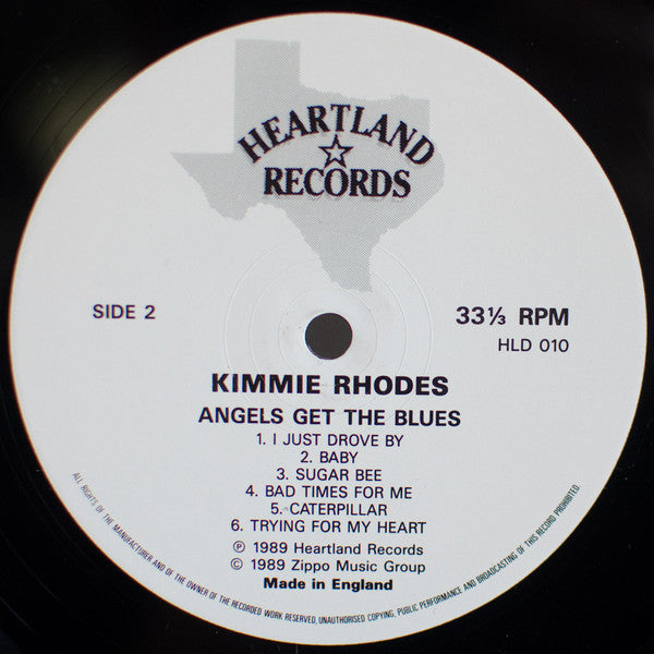 Kimmie Rhodes - Angels Get The Blues (Vinyl, LP, Album) Good Plus (G+) / Good Plus (G+)