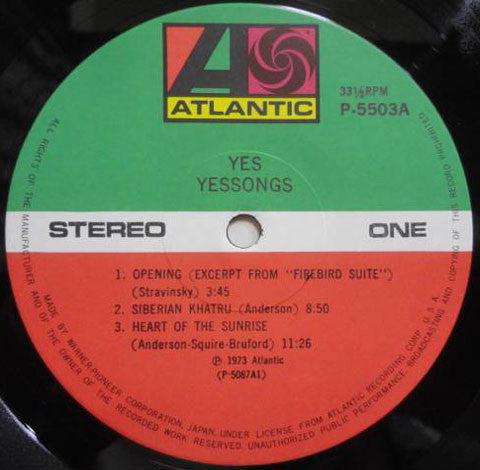 Yes - Yessongs (Vinyl, LP, Album, Reissue)