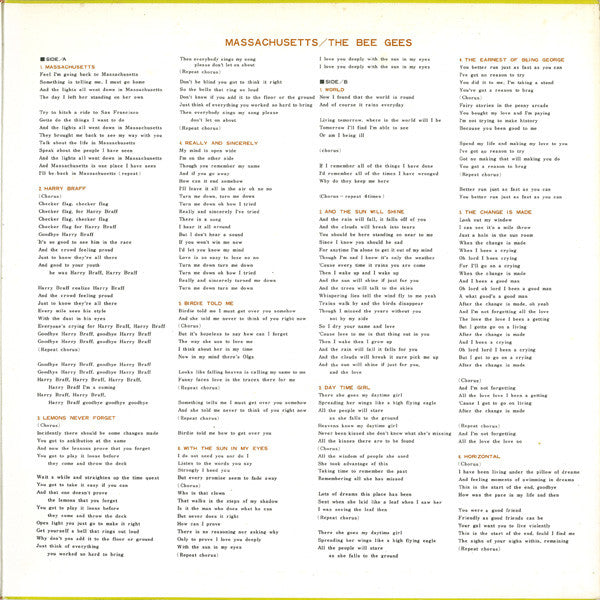 Bee Gees - Massachusetts (Vinyl, LP, Album, Stereo)