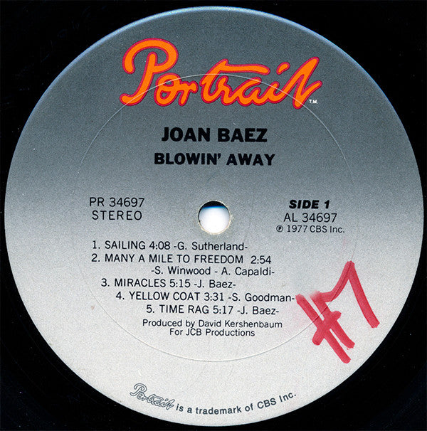 Joan Baez - Blowin' Away (Vinyl, LP, Album) Very Good (VG) / Very Good (VG)