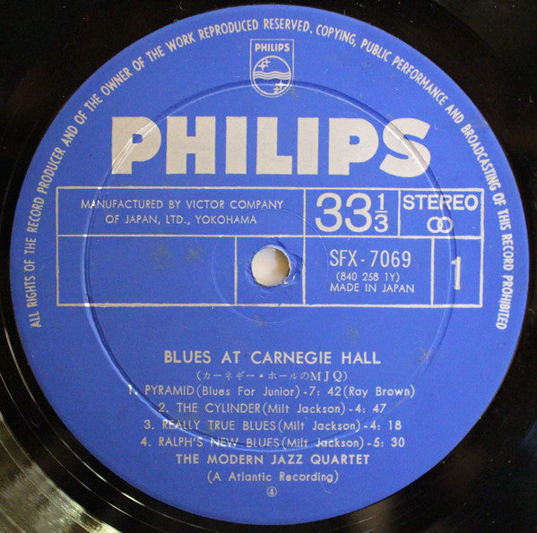 The Modern Jazz Quartet - Blues At Carnegie Hall (Vinyl, LP, Album,...