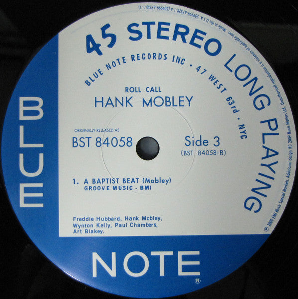 Hank Mobley - Roll Call (2xVinyl, LP, 45 RPM, Album, Limited Edition, Reissue, Stereo) Very Good (VG) / Near Mint (NM or M-)