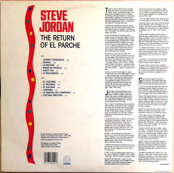 Esteban Jordan - The Return Of El Parche (Vinyl, LP, Compilation) Very Good (VG) / Good Plus (G+)