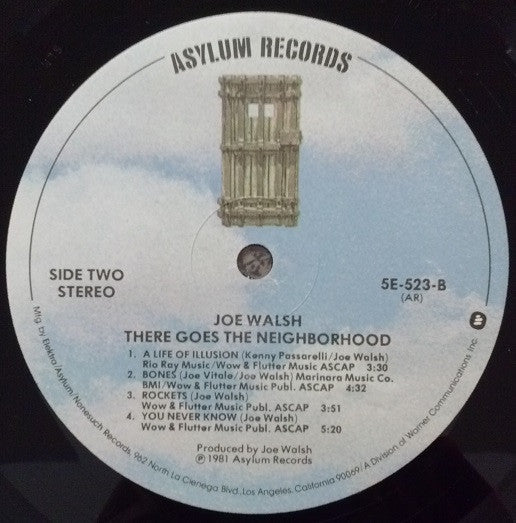 Joe Walsh - There Goes The Neighborhood (Vinyl, LP, Album) Very Good Plus (VG+) / Very Good Plus (VG+)