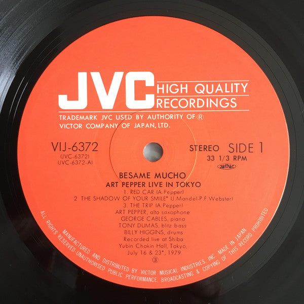 Art Pepper - Besame Mucho / Art Pepper Live In Tokyo (Vinyl, LP, Al...