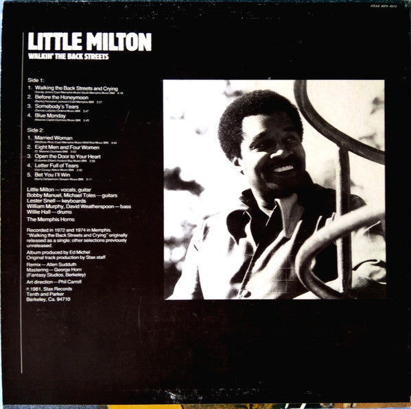 Little Milton - Walkin' The Back Streets (Vinyl, LP, Album) Mint (M) / Mint (M)