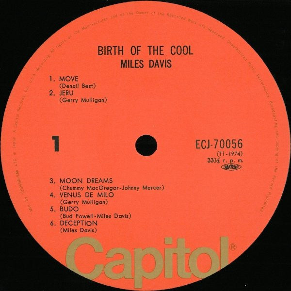 Miles Davis - Birth Of The Cool (Vinyl, LP, Album, Compilation, Rei...