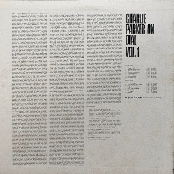 Charlie Parker - Charlie Parker On Dial Volume 1 (Vinyl, LP, Compil...