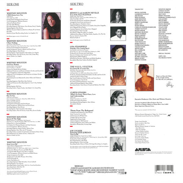 Various - The Bodyguard (Original Soundtrack Album) (Vinyl, LP, Compilation) Very Good Plus (VG+) / Very Good (VG)