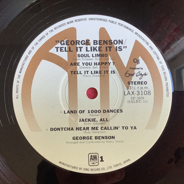 George Benson - Tell It Like It Is (Vinyl, LP, Album, Limited Editi...