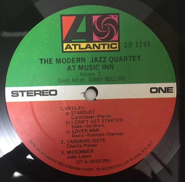 The Modern Jazz Quartet - The Modern Jazz Quartet At Music Inn —  Volume 2 (Vinyl, LP, Album, Stereo) Very Good (VG) / Very Good (VG)