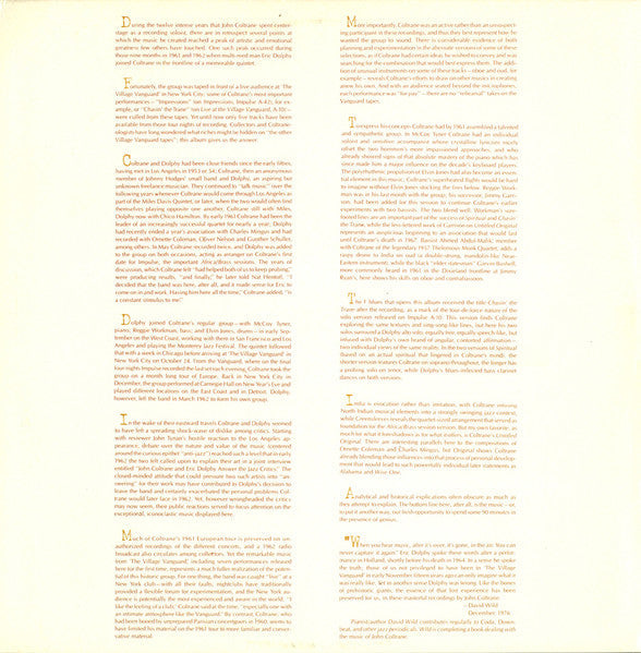 John Coltrane - The Other Village Vanguard Tapes (Vinyl, LP, Album,...