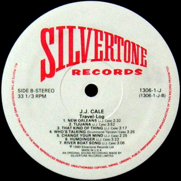JJ Cale - Travel-Log (Vinyl, LP, Album) Very Good Plus (VG+) / Very Good Plus (VG+)