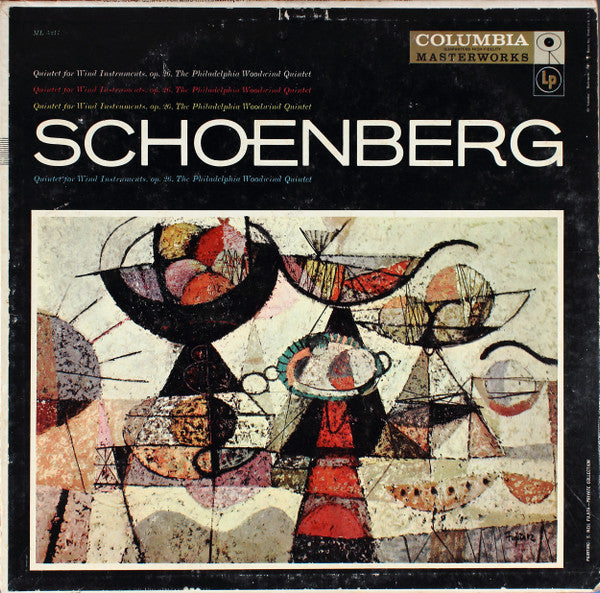 Arnold Schoenberg - Quintet For Wind Instruments, Op. 26 (Vinyl, LP, Mono) Very Good Plus (VG+) / Very Good Plus (VG+)