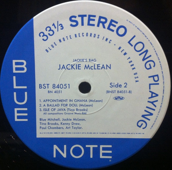 Jackie McLean - Jackie's Bag (Vinyl, LP, Album, Limited Edition, Reissue, Stereo) Near Mint (NM or M-) / Near Mint (NM or M-)