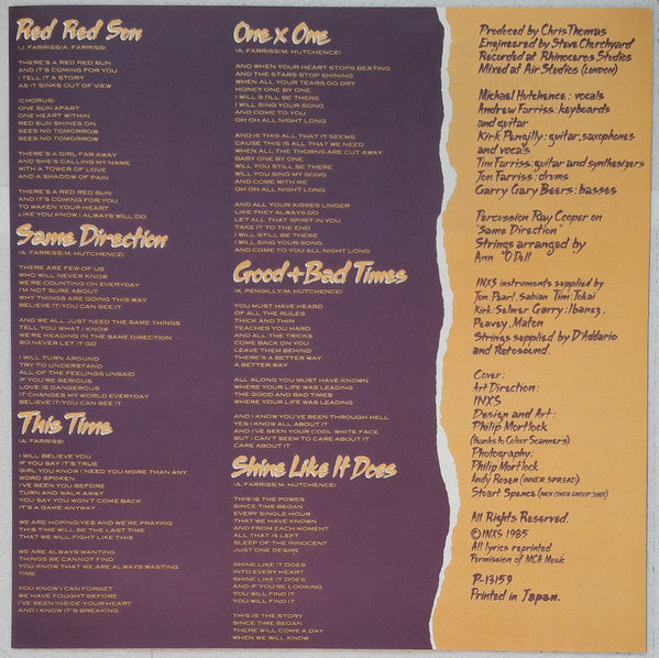 INXS - Listen Like Thieves (Vinyl, LP, Album) Very Good Plus (VG+) / Very Good (VG)