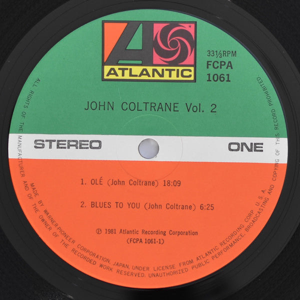 John Coltrane - John Coltrane Vol. 2 (Vinyl, LP, Compilation)