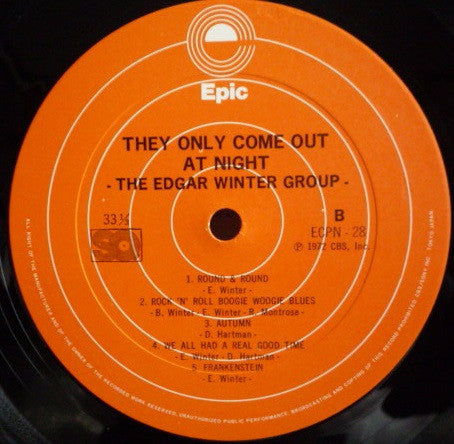 The Edgar Winter Group - They Only Come Out At Night (Vinyl, LP, Album, Reissue, Quadraphonic) Very Good Plus (VG+) / Very Good Plus (VG+)