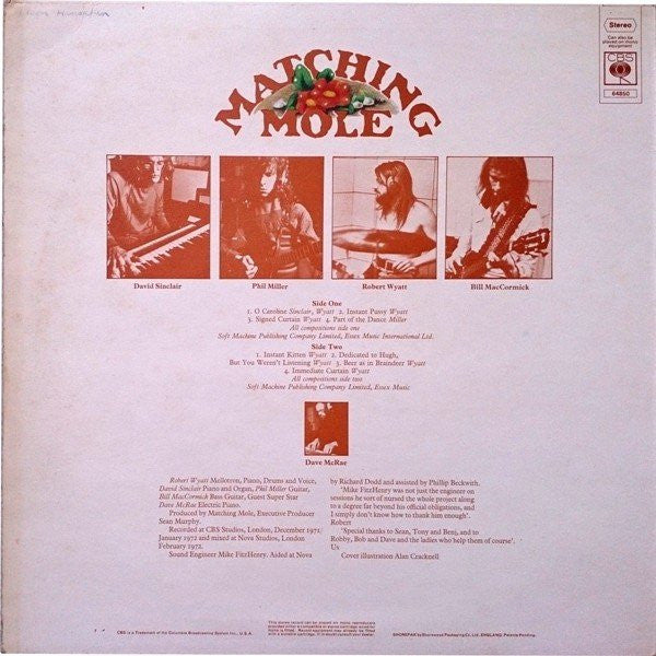 Matching Mole - Matching Mole (Vinyl, LP, Album, Repress, Stereo) Near Mint (NM or M-) / Very Good Plus (VG+)