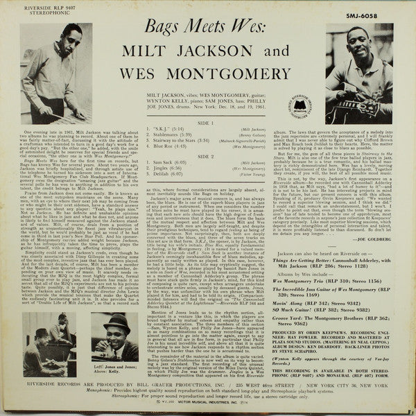 Milt Jackson - Bags Meets Wes! = バグス・ミーツ・ウェス (Vinyl, LP, Album, Rei...