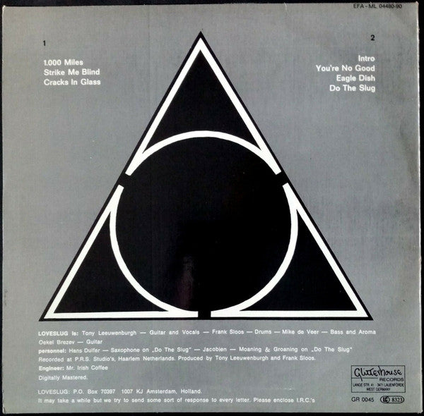 Loveslug - Snail House Rock (Vinyl, 12", 33 ⅓ RPM) Very Good Plus (VG+) / Very Good Plus (VG+)