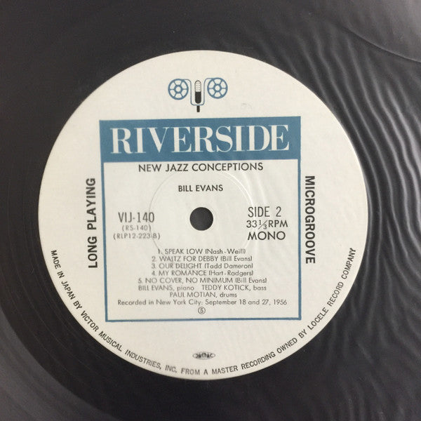 Bill Evans - New Jazz Conceptions (Vinyl, LP, Album, Reissue, Mono) Near Mint (NM or M-) / Very Good Plus (VG+)