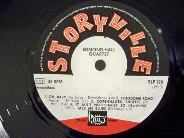 The Edmond Hall Quartet - Edmond Hall Quartet (Vinyl, LP) Very Good (VG) / Very Good (VG)