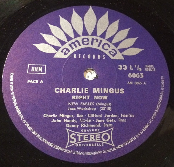 Charles Mingus - Right Now: Live At The Jazz Workshop (Vinyl, LP, Album, Reissue, Stereo) Good Plus (G+) / Good Plus (G+)