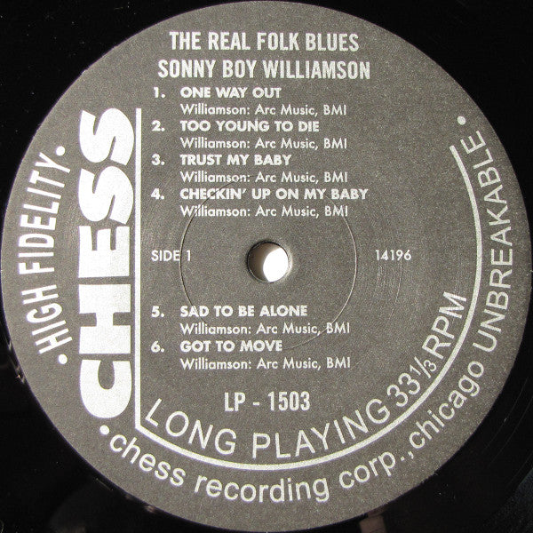 Sonny Boy Williamson (2) - The Real Folk Blues (Vinyl, LP, Album, Reissue, Remastered, Mono) Near Mint (NM or M-) / Very Good Plus (VG+)