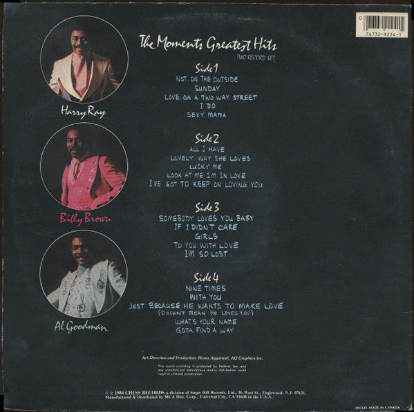 The Moments - The Moments Greatest Hits (2xVinyl, LP, Compilation, Reissue) Very Good Plus (VG+) / Very Good (VG)