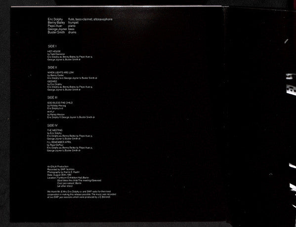 Eric Dolphy - Berlin Concerts (2xVinyl, LP, Album, Reissue) Very Good (VG) / Very Good (VG)