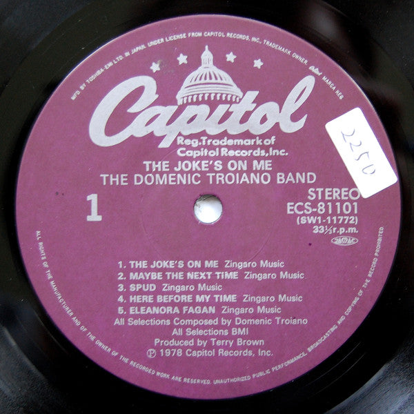 The Domenic Troiano Band - The Joke's On Me (Vinyl, LP, Album) Very Good (VG) / Very Good Plus (VG+)