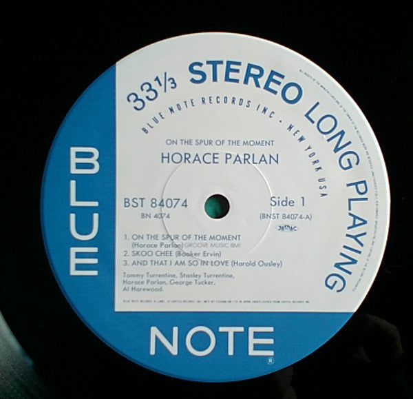 Horace Parlan Quintet - On The Spur Of The Moment (Vinyl, LP, Album, Limited Edition, Reissue, Stereo) Near Mint (NM or M-) / Near Mint (NM or M-)