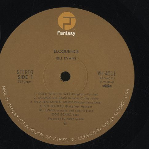 Bill Evans - Eloquence (Vinyl, LP, Album)