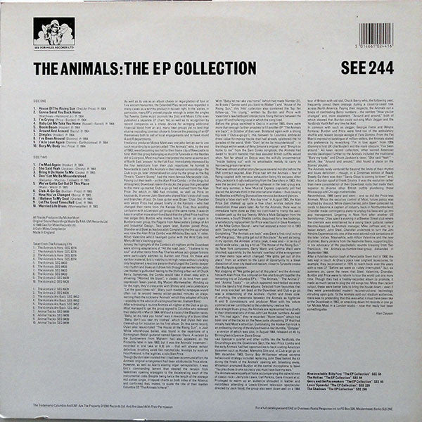 The Animals - The EP Collection (Vinyl, LP, Compilation, Mono) Very Good Plus (VG+) / Very Good Plus (VG+)