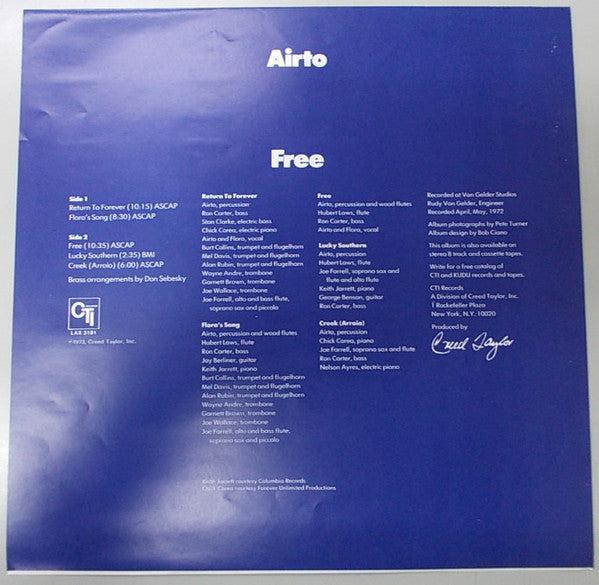 Airto Moreira - Free (Vinyl, LP, Album, Limited Edition, Reissue, Stereo) Very Good (VG) / Very Good (VG)