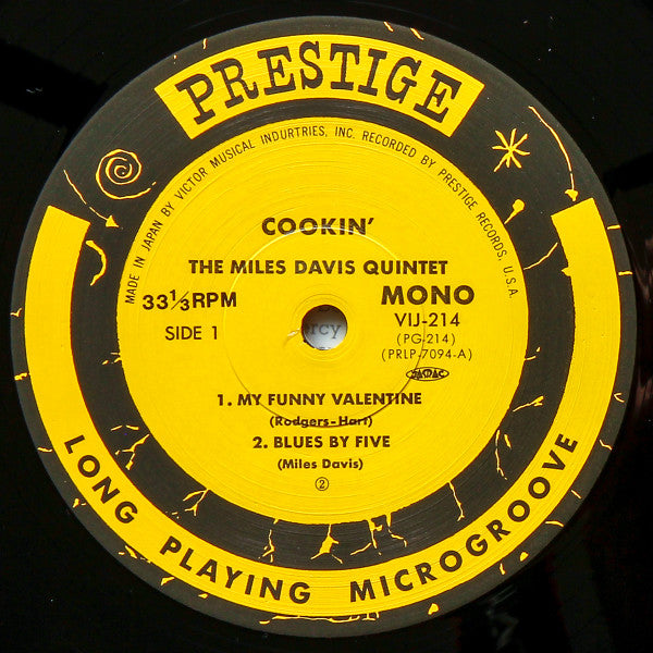 The Miles Davis Quintet - Cookin' With The Miles Davis Quintet (Vinyl, LP, Album, Mono, Reissue) Very Good Plus (VG+) / Very Good (VG)