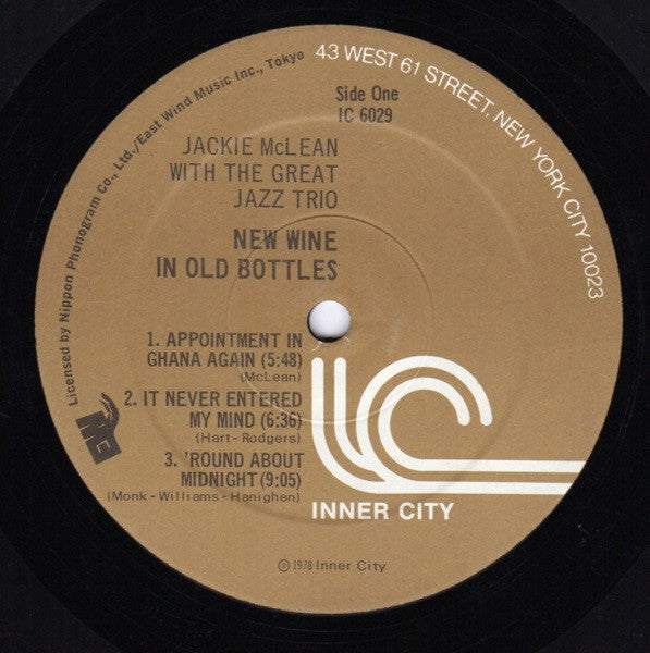 Jackie McLean - New Wine In Old Bottles (Vinyl, LP, Album) Very Good (VG) / Good Plus (G+)