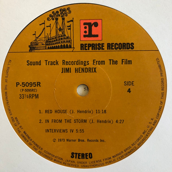Jimi Hendrix - Sound Track Recordings From The Film "Jimi Hendrix" ...